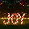 Glitzhome® 70.75"L Lighted Christmas 2.5D Fabric Peppermint JOY Outdoor Decor Set